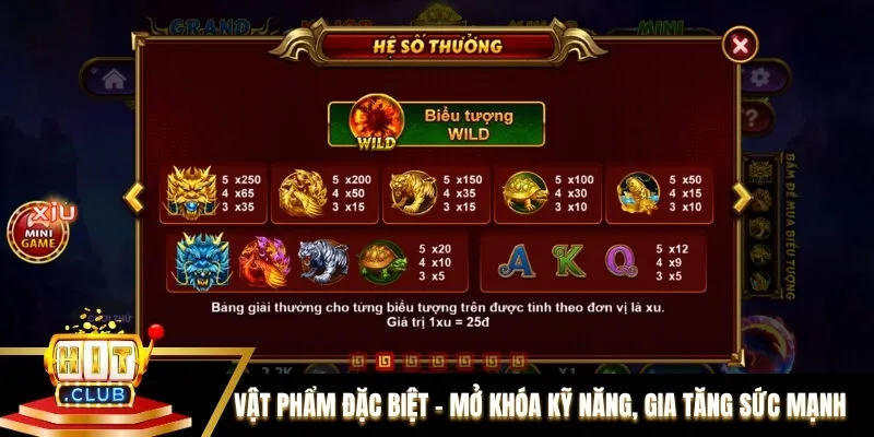 Hệ vật phẩm đặc biệt – Mở khóa kỹ năng, tăng sức mạnh Hệ vật phẩm đặc biệt – Mở khóa kỹ năng, tăng sức mạnh